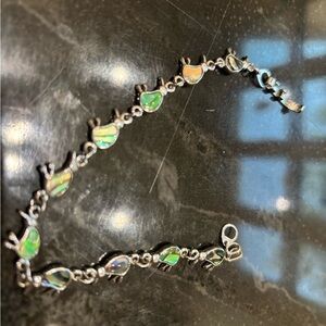New Abalone silver Bracelet